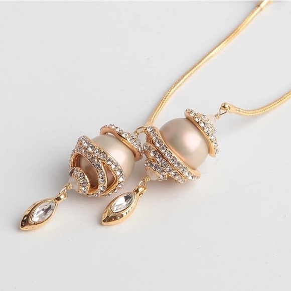 Alexis Bittar Pearl and Crystal Drop Earrings - Picture 3 of 6